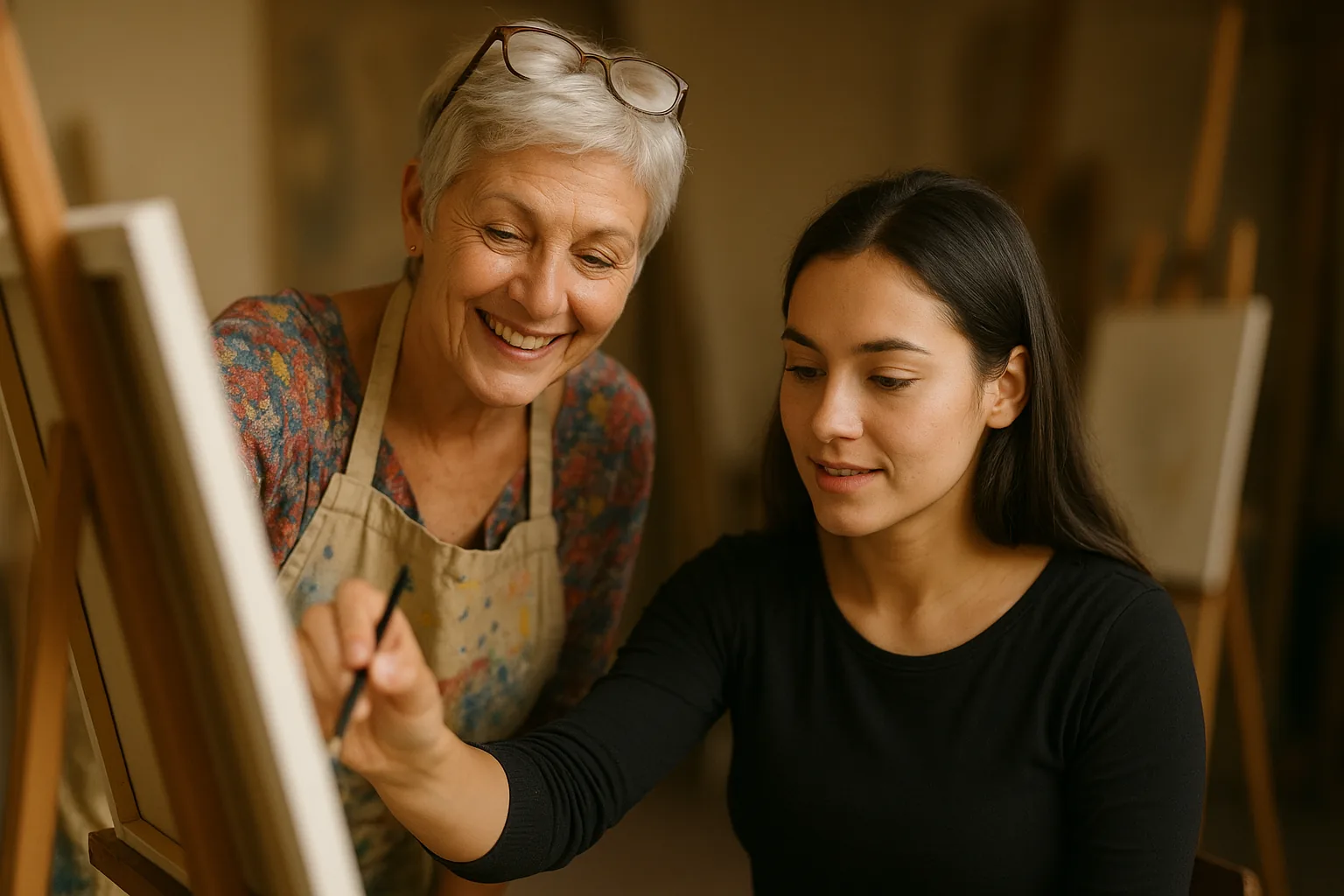 Francoise guidant une adherente