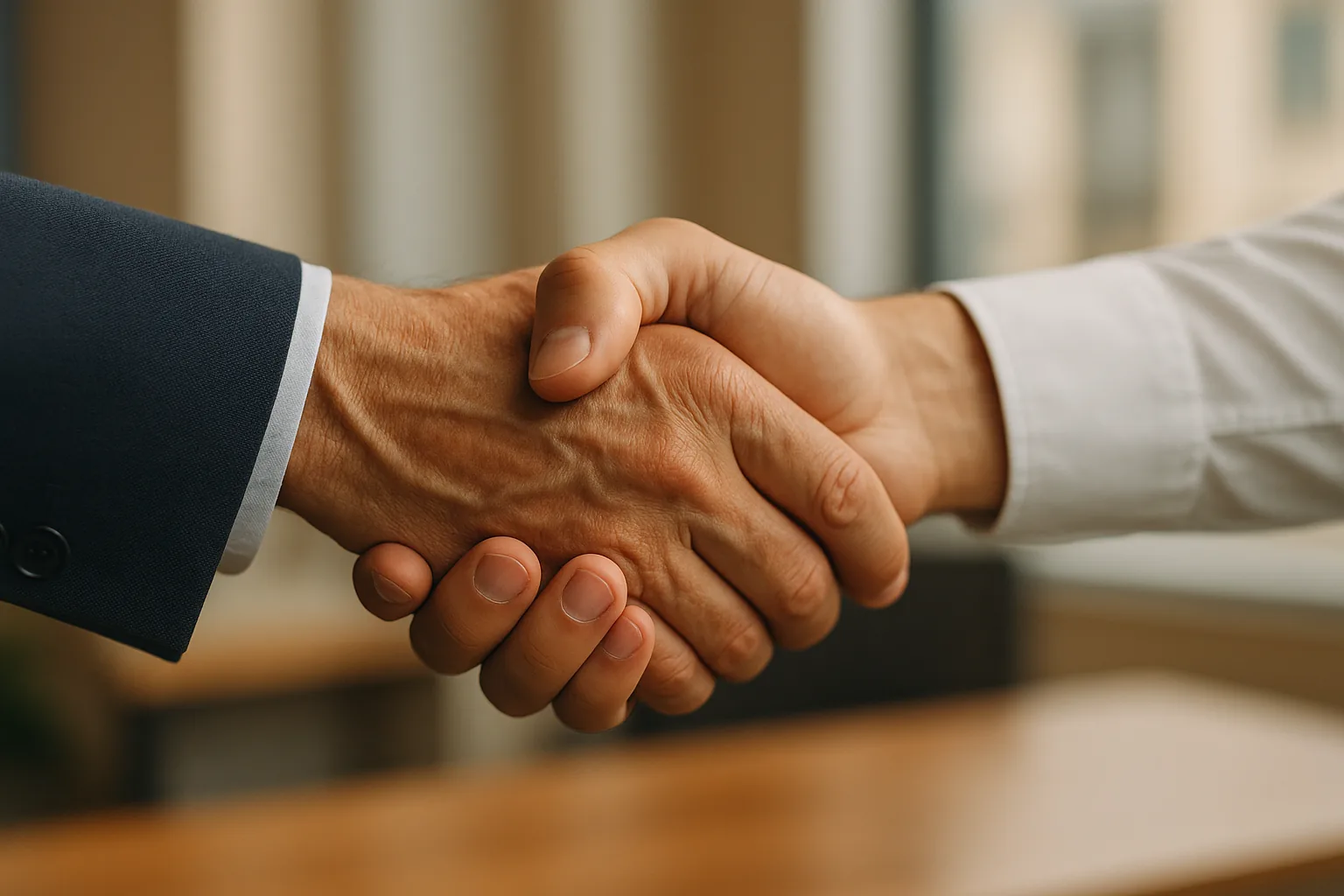 Poignee de main symbolisant la confiance et le partenariat