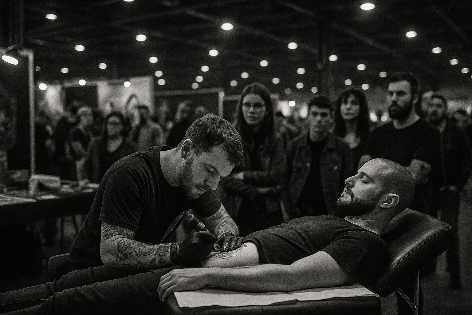 Dylan tatoue en live lors d'une convention