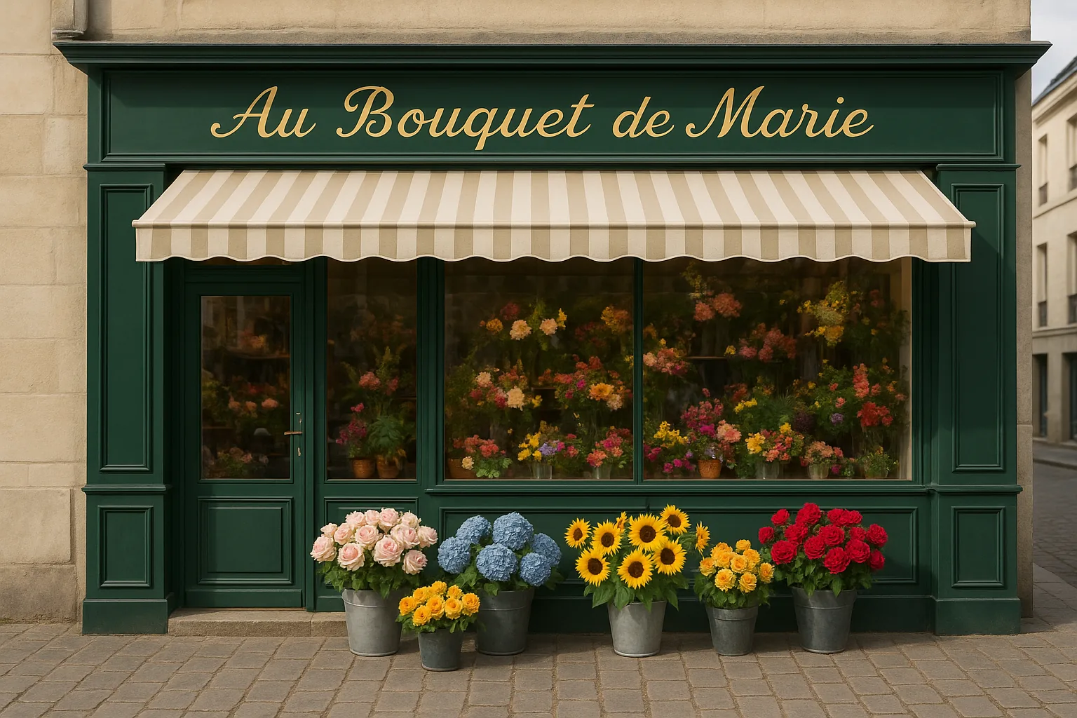 Façade de la boutique Au Bouquet de Marie à Forbach