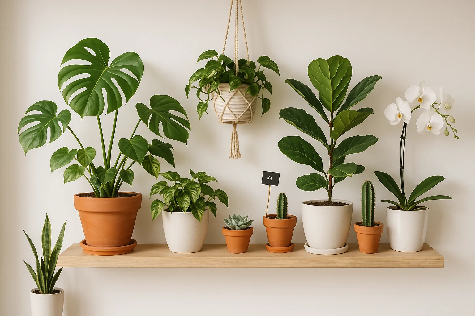 Collection de plantes intérieur en boutique