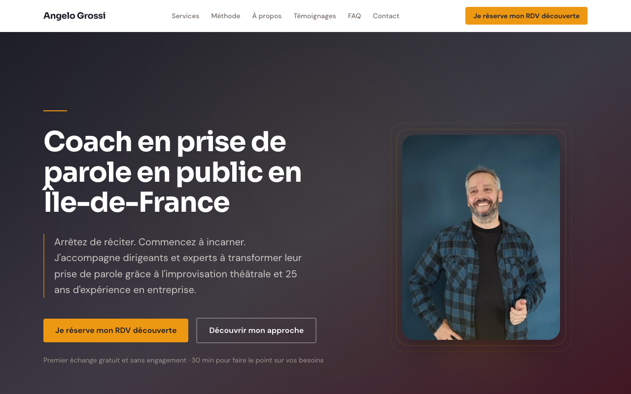 Website for Angelo Grossi